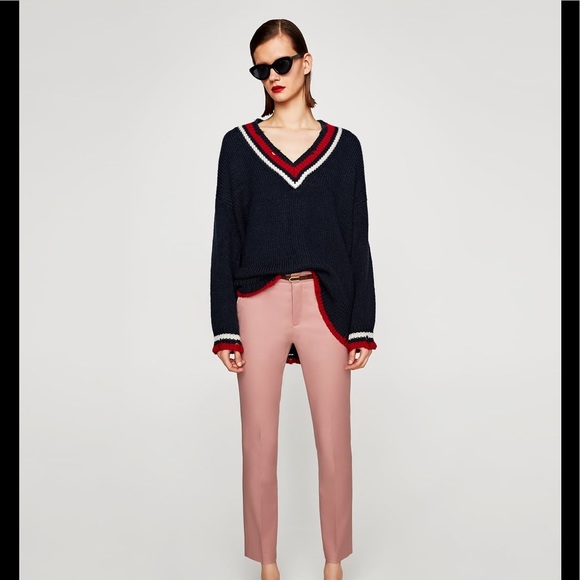 Zara Pants - Zara Dusty Rose Pink Cropped Pants